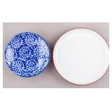 Japanese Blue and White Porcelain Plates 2pc