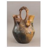 Antique Native American Pottery Carved Vase