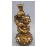 Chines Bronze Gourd Candle Holder Qianlong Mark