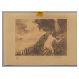 French Etching on Paper Sgd Camille Pissarro 10/50