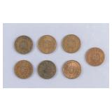 1950s - 60s Angola 50 Centavos Coins 7pc