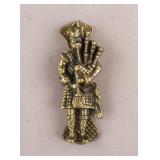 Antique Brass Scottish Bagpiper Door Knocker