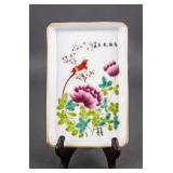 Chinese Republic Era Square Porcelain Saucer