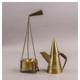 Vintage African Kenyan Brass Travelling Kettles