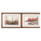 Lot of Two Framed Prints Landscape Scenes