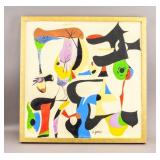 American Acrylic on Canvas Signed Arshile Gorky