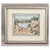 Framed 3D Mixed Media on Board Landscape
