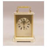 Vintage German Brass Quartz Carriage Clock