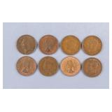 1940s-1960s Australia 1 Penny Coins 8pc