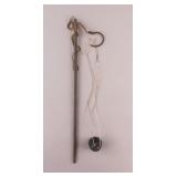 Vintage Chinese Wood & Weight Balance Scale