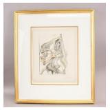 Spanish Lithograph on Paper Signed Salvador Dali