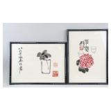 Chinese WC on Papers Signed Qi Baishi w/ Seals