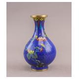 Vintage Chinese Cloisonne Brass Vase