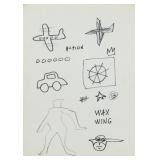 Ink on Paper Signed Jean-Michel Basquiat 