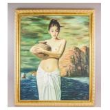 Large Oil on Canvas Signed Hong Bin 