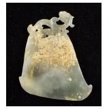 Chinese White Jade Carved Dragon Axe