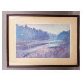 Large Framed Lithograph on Paper by Runes 