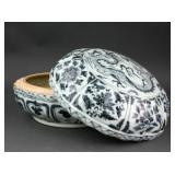 Chinese Ming Style Porcelain Dragon Box