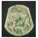 Burman Green Jadeite Carved Pendant