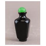 Chinese Black Peking Glass Snuff Bottle
