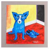 WC on Paper Signed George Rodrigue w/ Estate Stamp