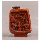 Chinese Vintage Cinnabar Lacquer Snuff Bottle