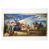 OOC Signed Thomas Hart Benton w/ Collectors Label