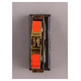 Hermes Clic H Gold Plate Orange Enamel Bangle