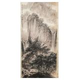 Chinese WC & Ink on Paper Signed Fu Baoshi w/Seals