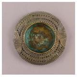 Tibetan Silver-plated Copper Ashtray