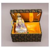 Chinese Famille Rose Porcelain Guanyin w/ Box