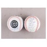 Vintage Chicago Cubs Signed Baseballs 2pc