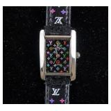 Louis Vuitton Black Monogram Ladies Watch