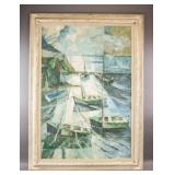 Acrylic on Canvas Signed Warren Woodward 