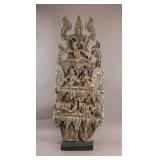 Antique Burmese Wood Carved Buddha Sculpture