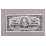1937 Bank of Canada $10 Banknote King George VI
