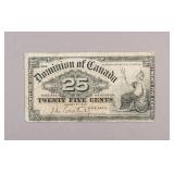 1900 Dominion of Canada 25 Cents Banknote