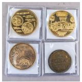 Vintage Sam Jose Coin Show Commemorative Coins 4pc