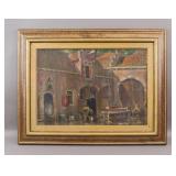 European Oil on Canvas Signed Known 19C