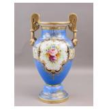 French Sevres Gilt Cobalt Blue Porcelain Vase