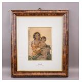 Italian Virgin Mary Christ Jesus 925 Silver Framed