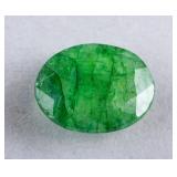 15.60ct Oval Green Natural Emerald Jewel Scan Cert