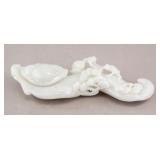 Chinese Hetian White Jade Carved Ruyi Scepter