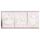 Lot of 3 Giclee on Canvas Plushies