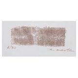 American Ink on Paper Signed Agnes Martin 6/20