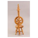 Vintage Wooden Miniature Spinning Wheel