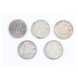 1950s-70s Canada 10 Cents Coins 5pc