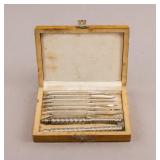 Vintage Silver-plated Nut Cracker Set w/ Wood Box