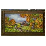 American Oil on Canvas Signed N. Elrini