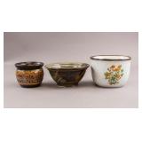 Vintage Oriental Porcelain & Pottery Vases 3pc